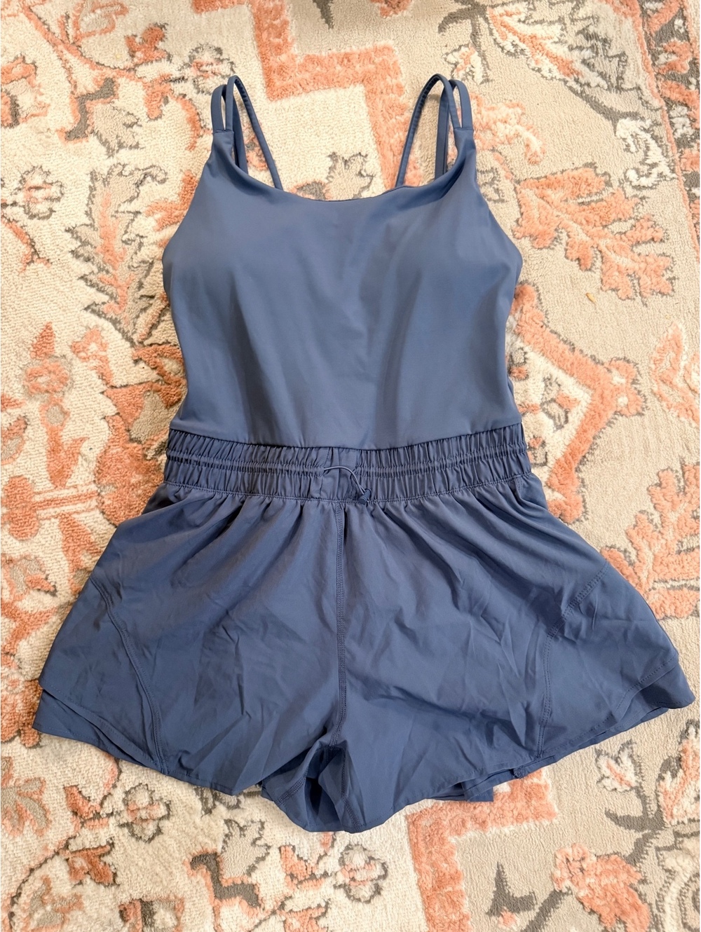 AVIA Women’s Small Athletic Romper Dress Blue Built In Shorts Tennis Golf Active